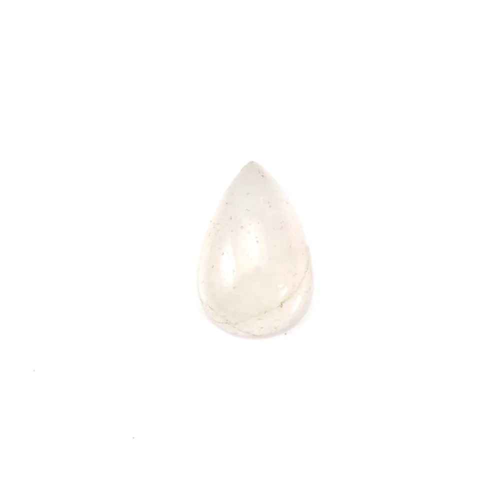 Cabochon jade blanc goutte 6x9mm x 4pcs