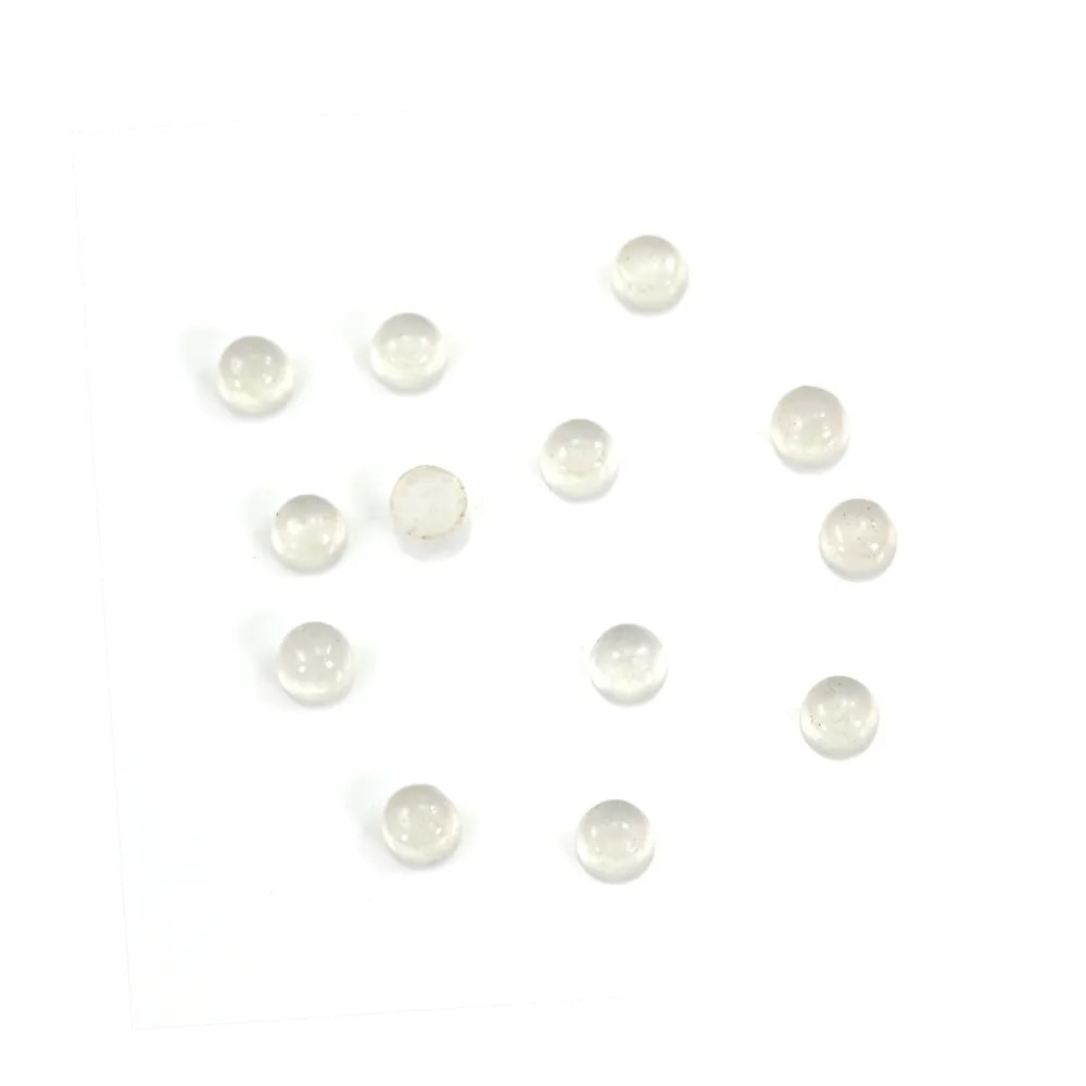 Cabochon jade blanc rond 2mm x 4pcs