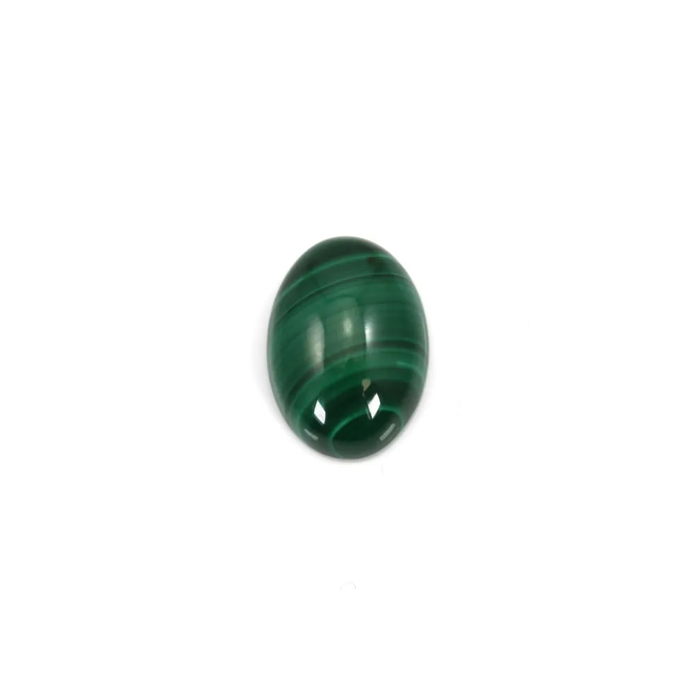 Cabochon malachite oval 8x10mm  x 1pc