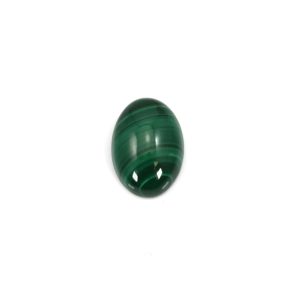 Cabochon malachite oval 5x7mm  x 2pc
