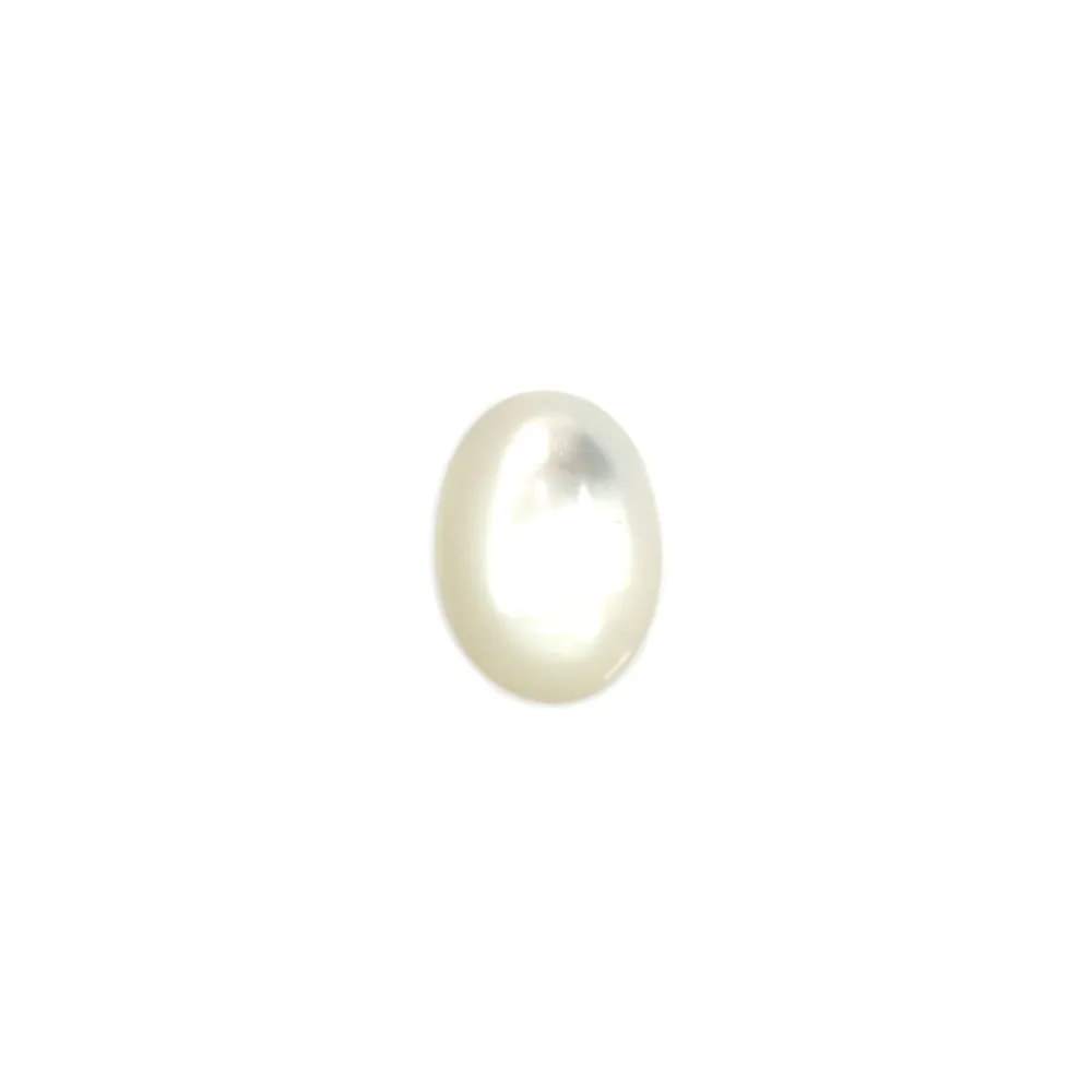 Cabochon ovale 6x8 mm Nacre Blanc x1pc