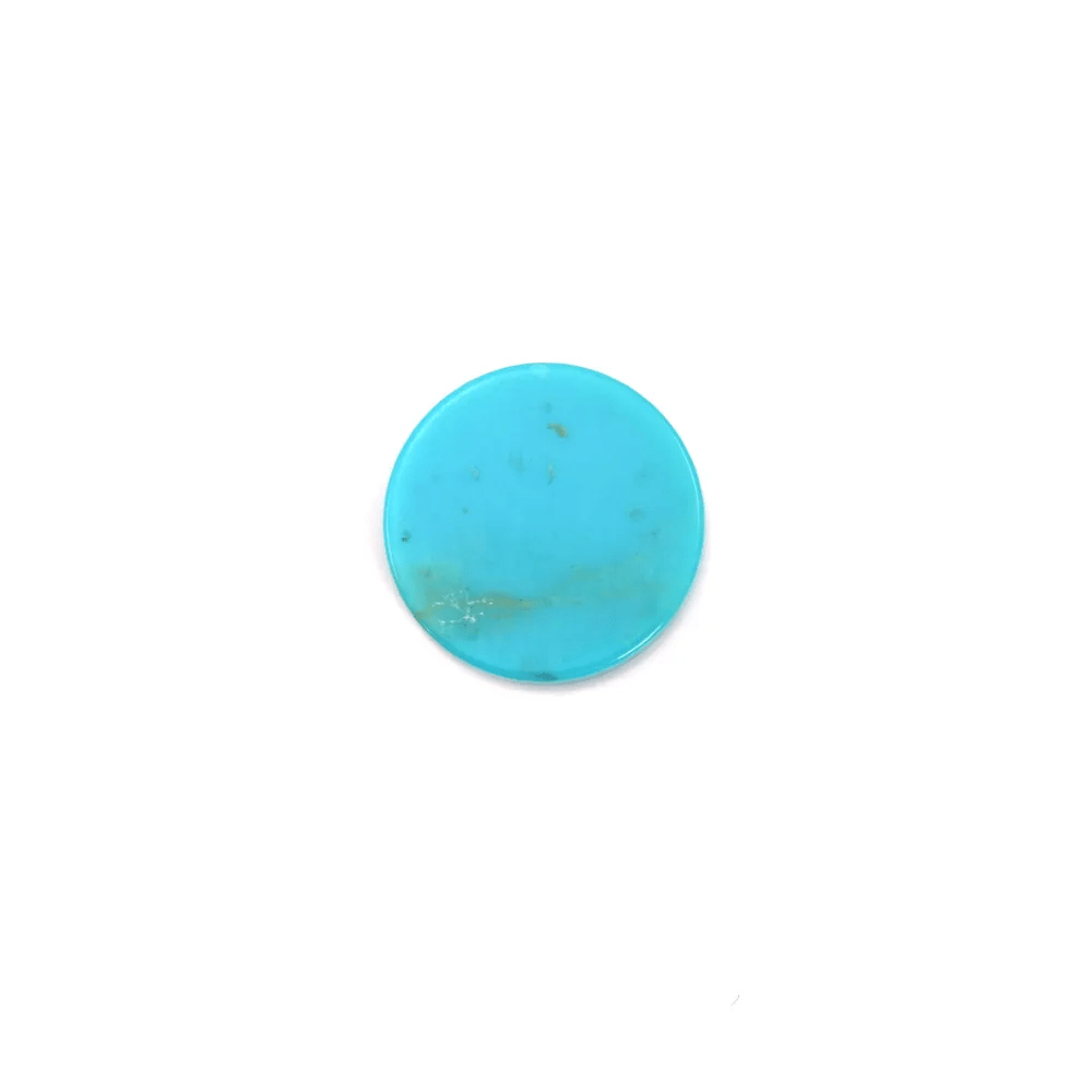 Cabochon Turquoise rond plate 8mm x1pc