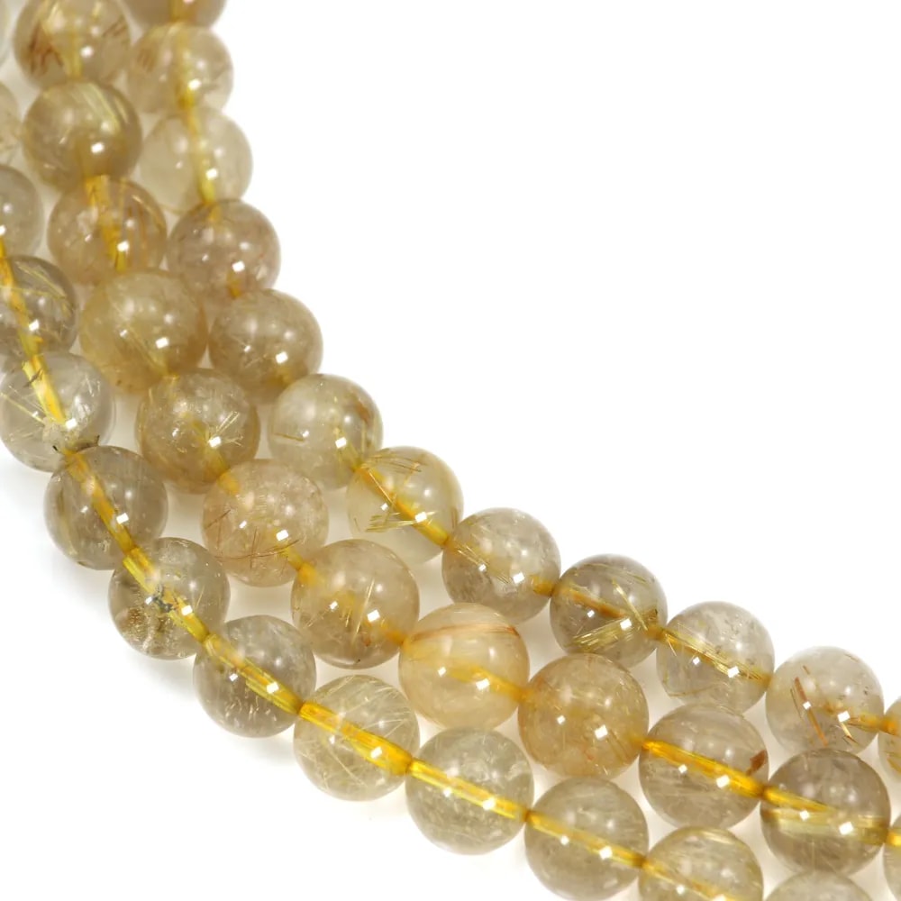 Quartz rutile ronde 11mm x 40cm