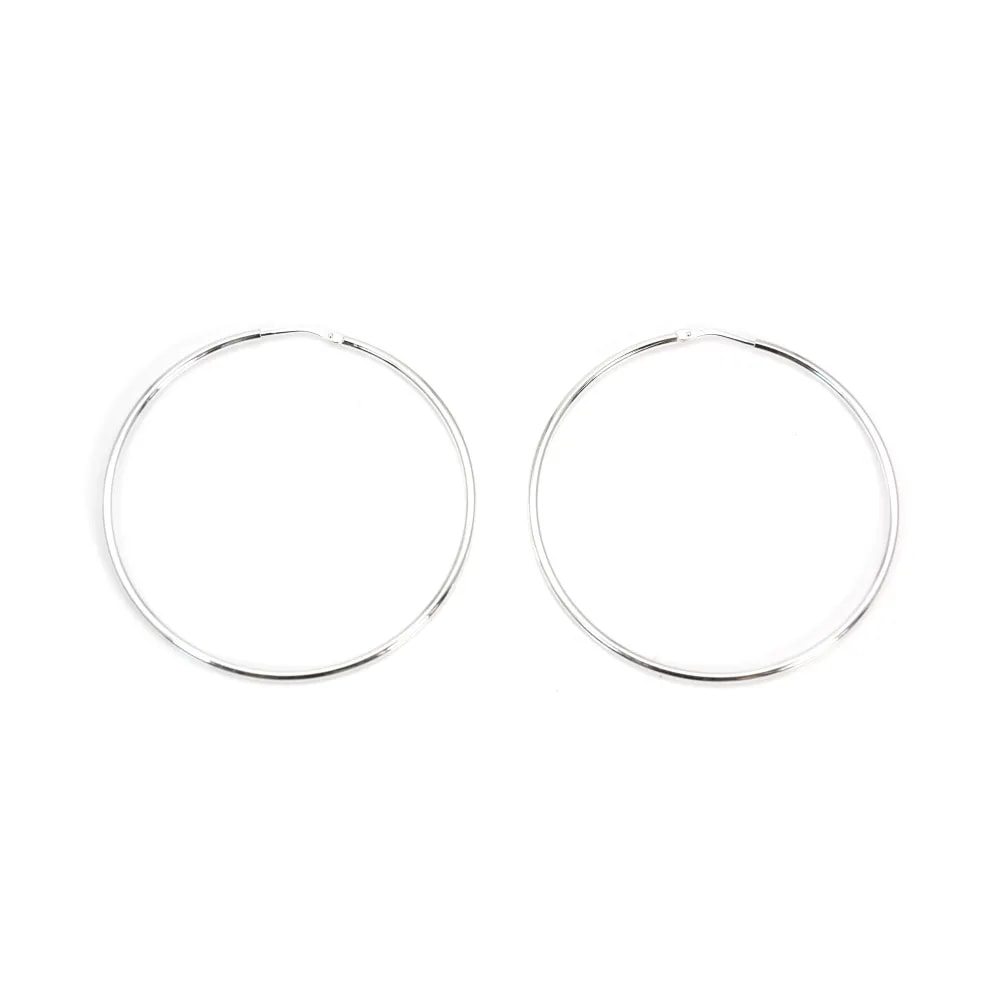 Criollas finas 44mm Plata 925 x 2pcs