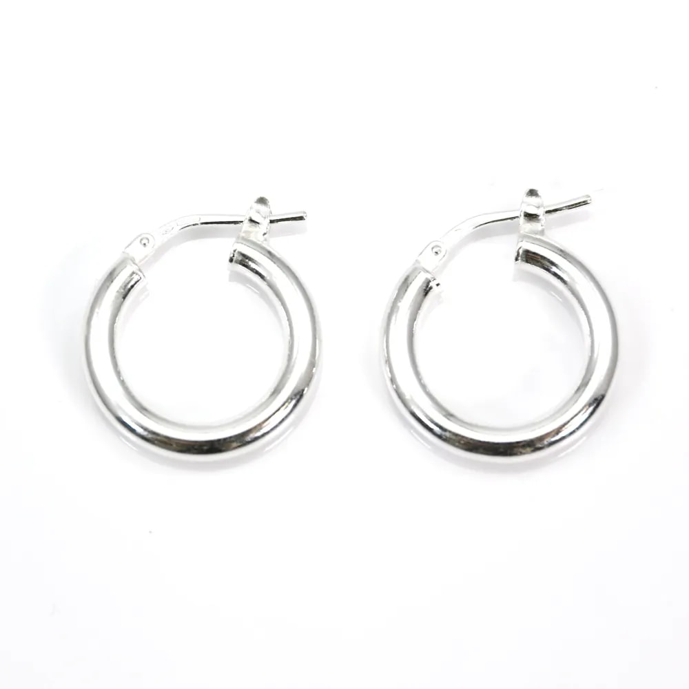 Créole 18mm Argent 925  traité anti-ternissement x 2pcs