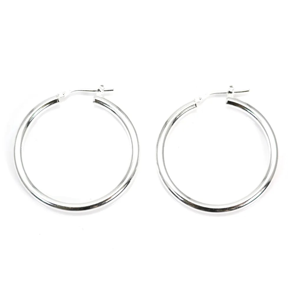 Creole 35mm Silver 925 x 2pcs