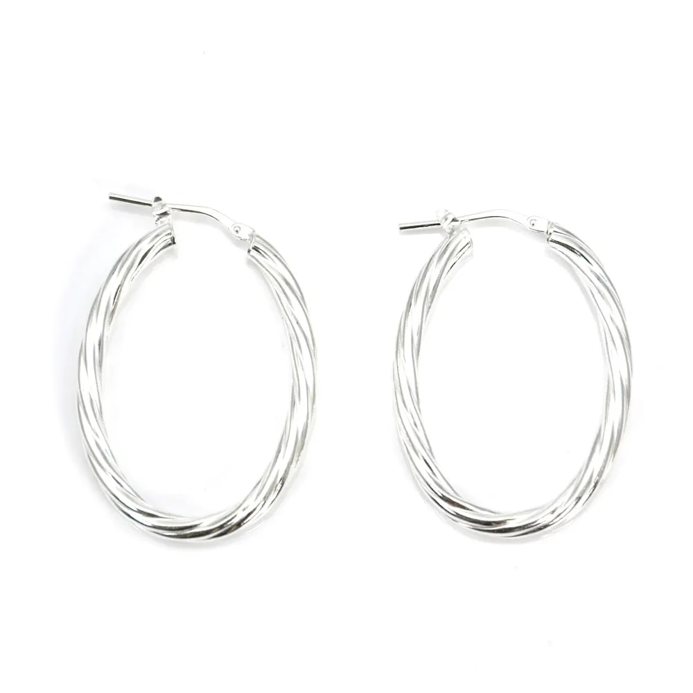 Oval creole torcido 26x36mm x 2pcs