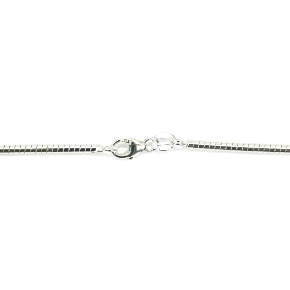 Collier maille oméga 1mm Argent 925  traité anti-ternissement  x 45cm