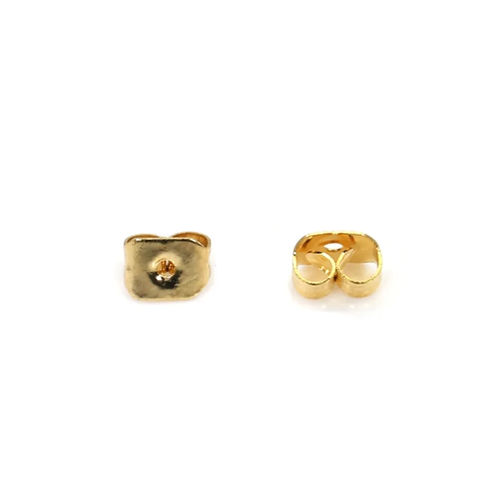 Poussoir pour boucle d'oreille, plaqué par"flash"or  x st