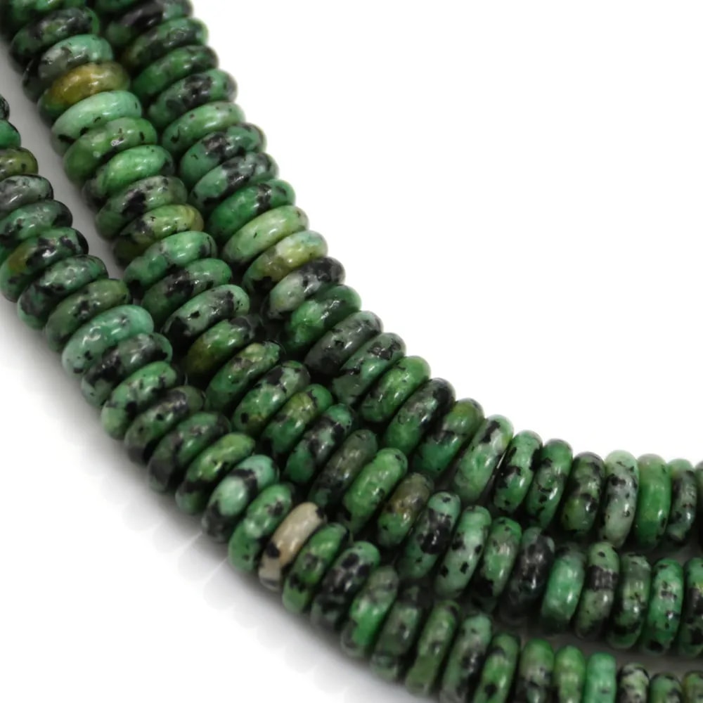 Turquoise Africaine rondelle Heishi 2x6mm x 39cm