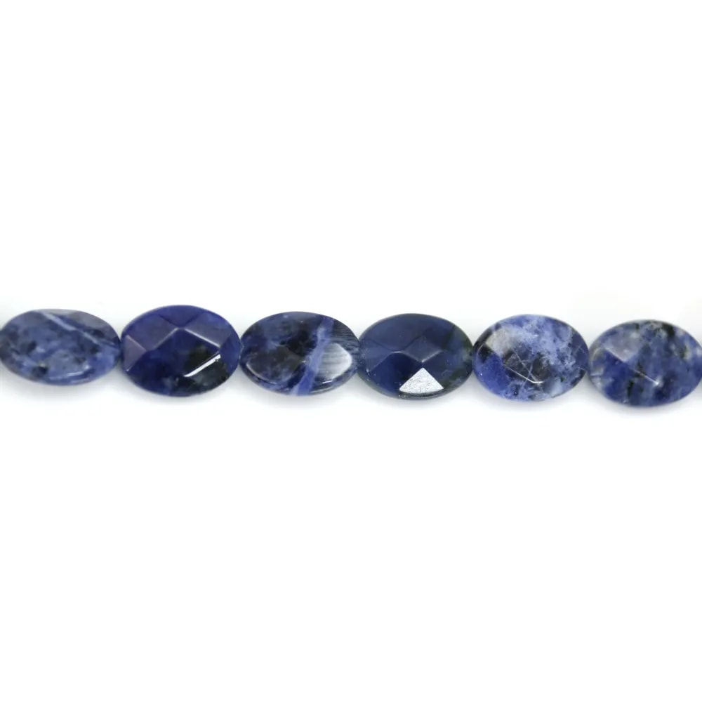 Sodalite ovale sfaccettata 10x14mm x 2pz