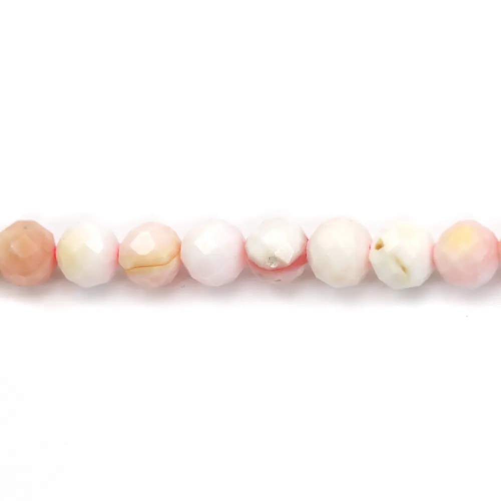 Lambi rosa rotondo sfaccettato 4 mm x 39 cm