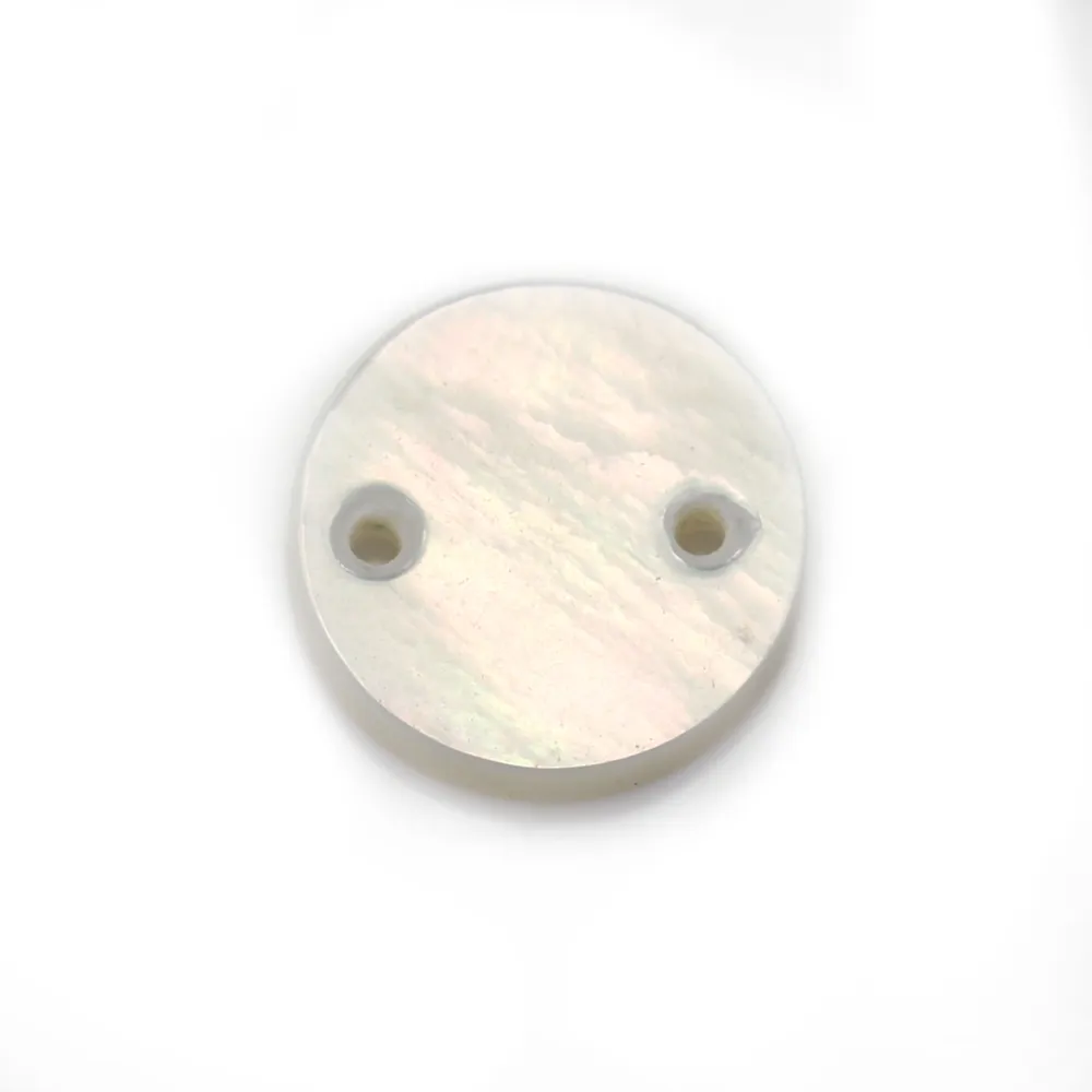 white round & flat mother-of-pearl 8mm x 2pcs