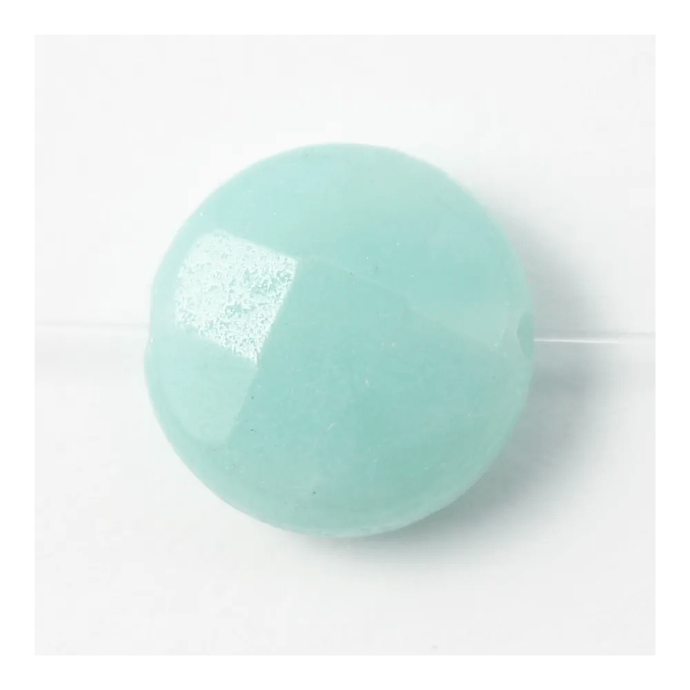 Amazonite Ronde Plate  facette 12mm x 4 pcs 
