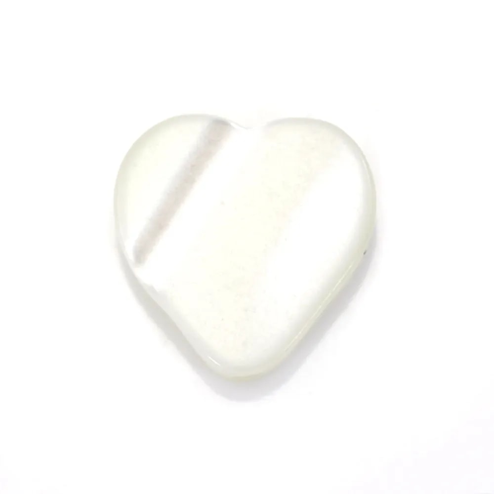 Nacre blanche en forme de coeur 6mm x 12pcs