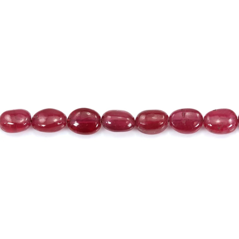 Red ruby treated oval baroque 5-7x7-9mm x 5cm (7pcs)