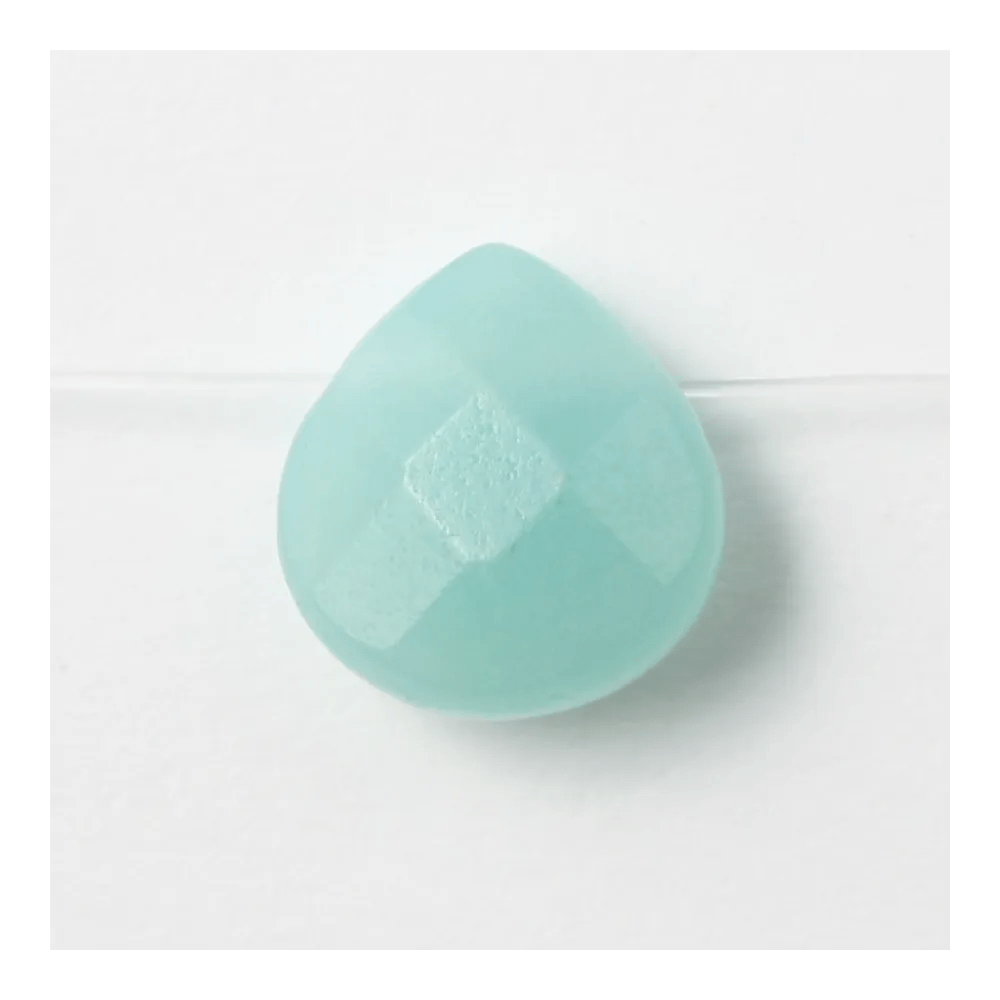 Amazonite Goutte Plate Facette 10x10mm x 4 PCS