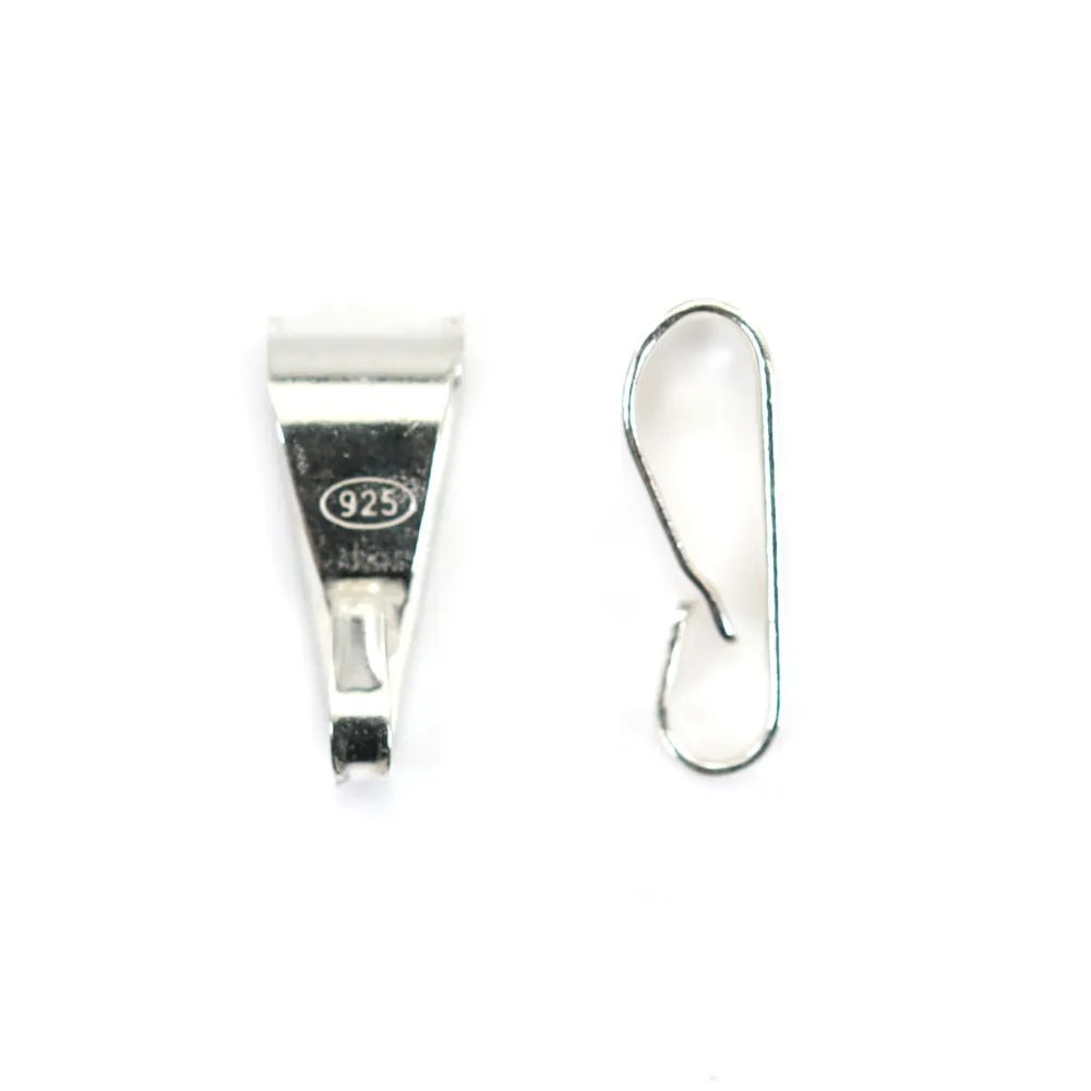 Pendant bail ,sterling silver 925, 13mm x 1pc