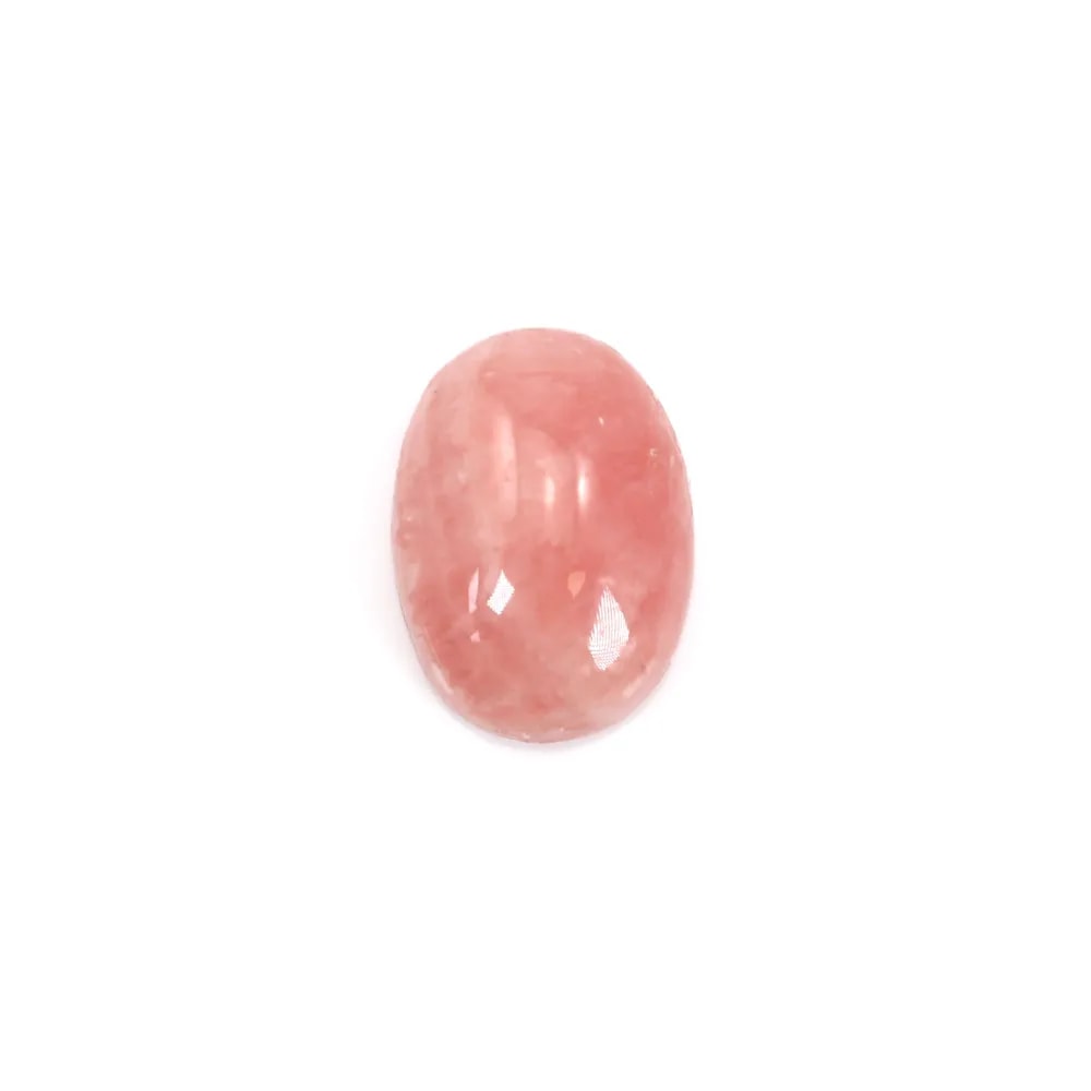 Cabochon de rhodochrosite rose, de forme ovale, et de taille 8x11mm x 1pc