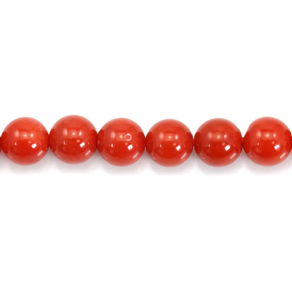 Rote Koralle Natur rund 3mm x 45cm