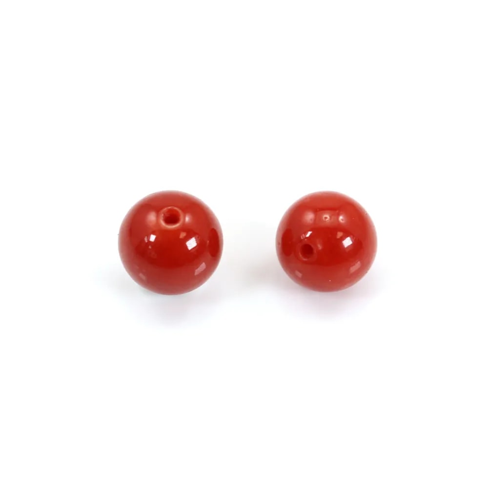 Corail Rouge Naturel goutte semi percé 5x14mm x 1pc