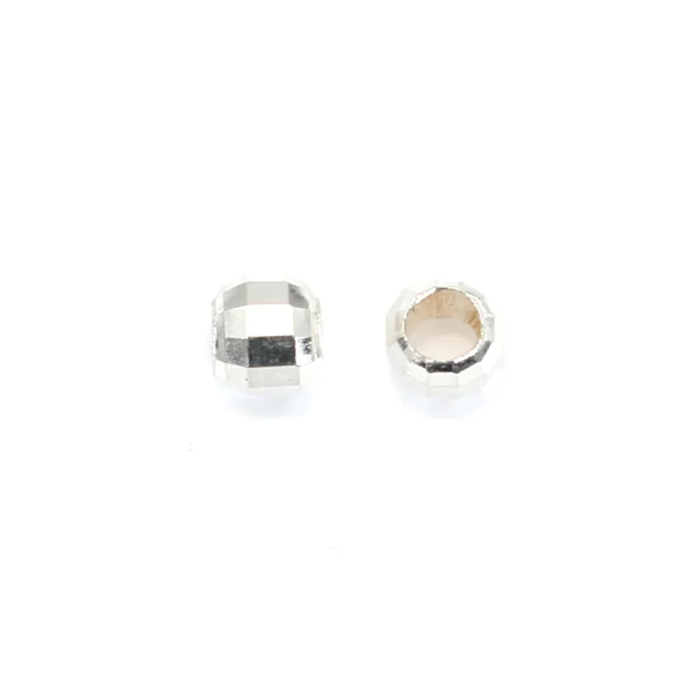 Argent 925 Boule Ronde facette 3mm x 20pcs