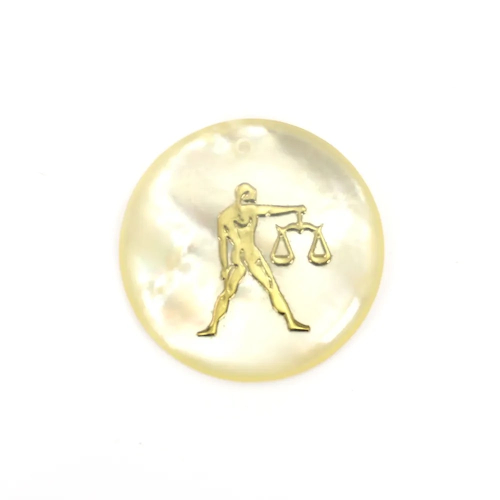 Pendant Taurus mother of pearl 20mm x 1pc