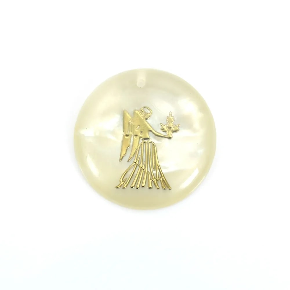 Pendentif Vierge en nacre 20mm x 1pc