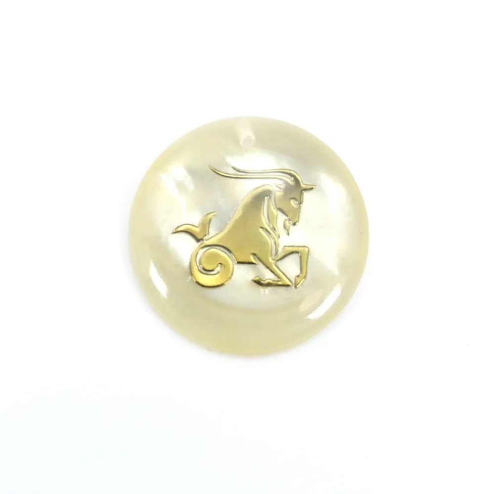 Pendant Aries mother of pearl 20mm x 1pc