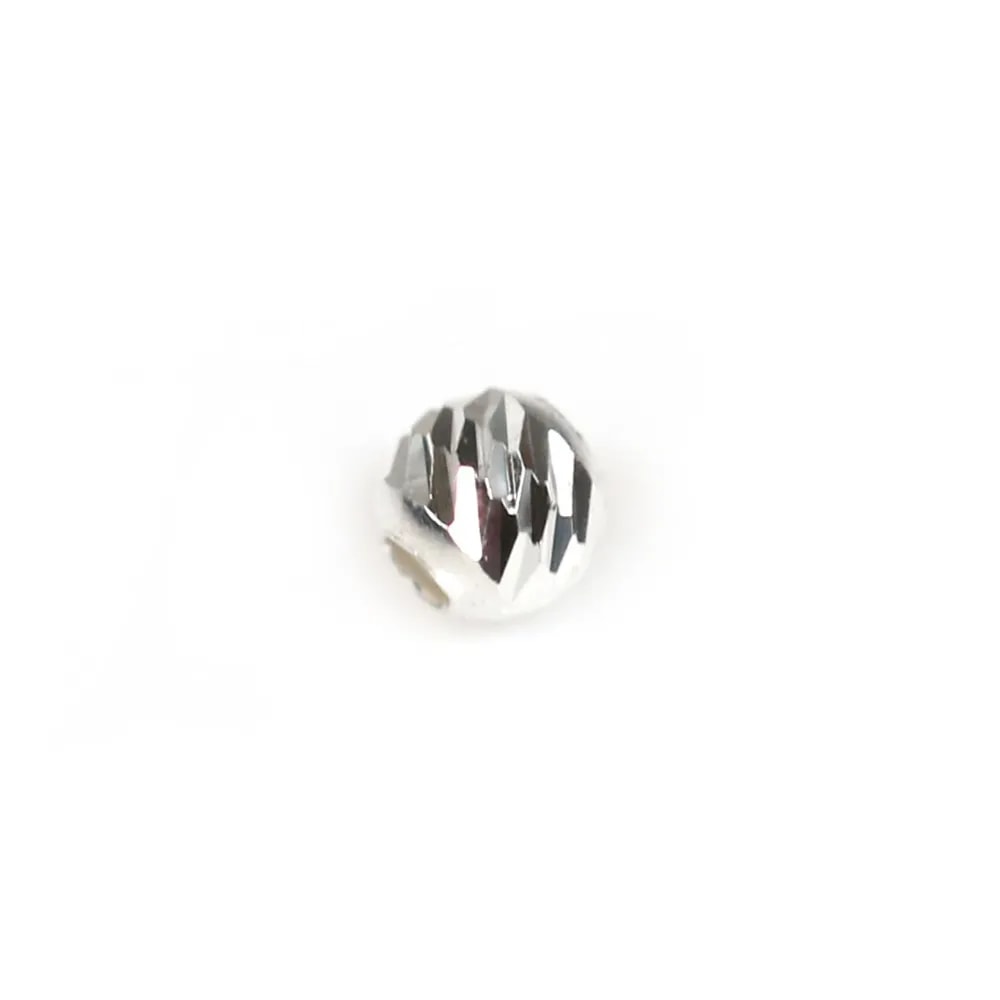 Boule striée, en forme de ronde facette, 2.5mm x 20pcs
