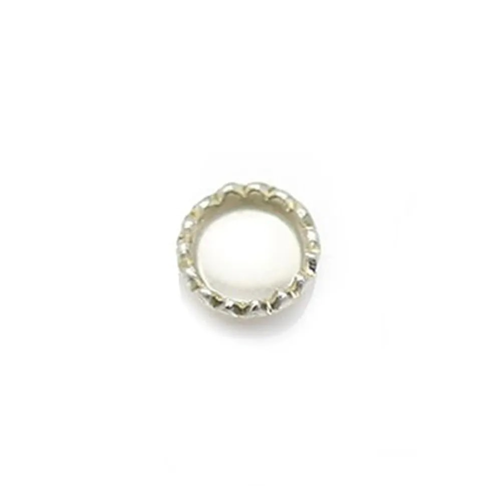 Serti en argent 925, pour cabochon rond de 3mm x 10pcs