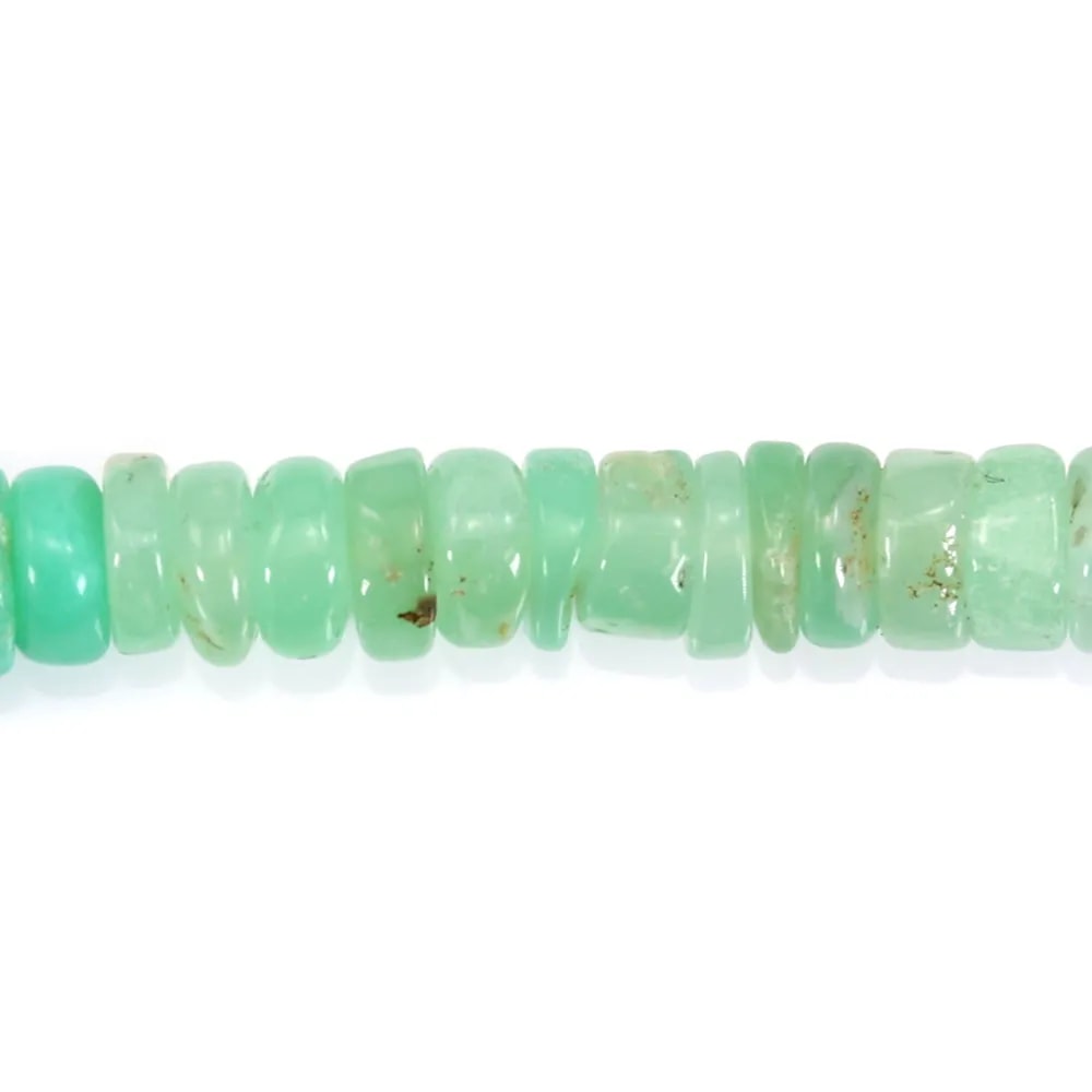 Chrysoprase rondelle Heishi 5-7mm x 41cm