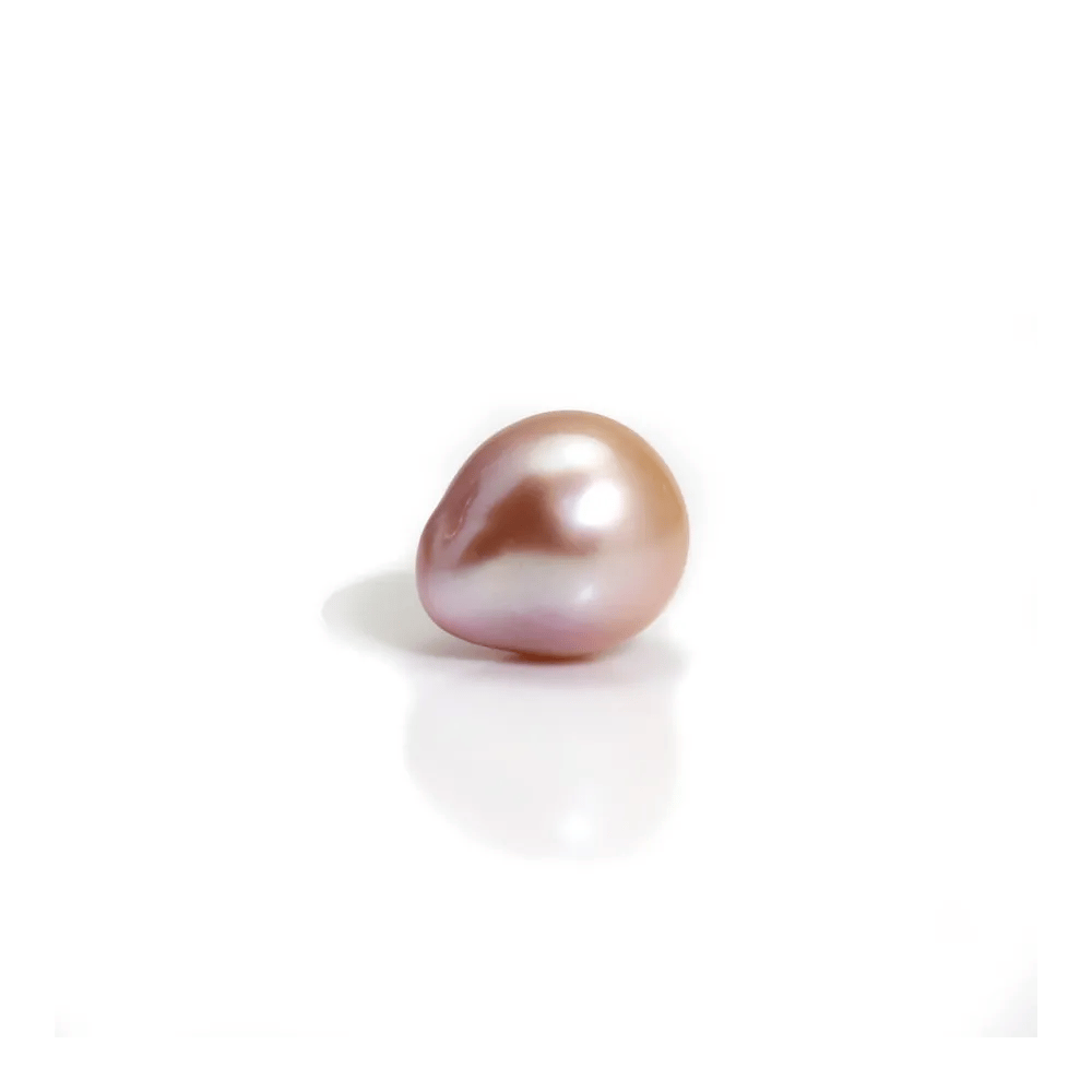 Perle de culture d'eau douce, semi-percée, mauve, poire, 7.5-8mm x 1pc