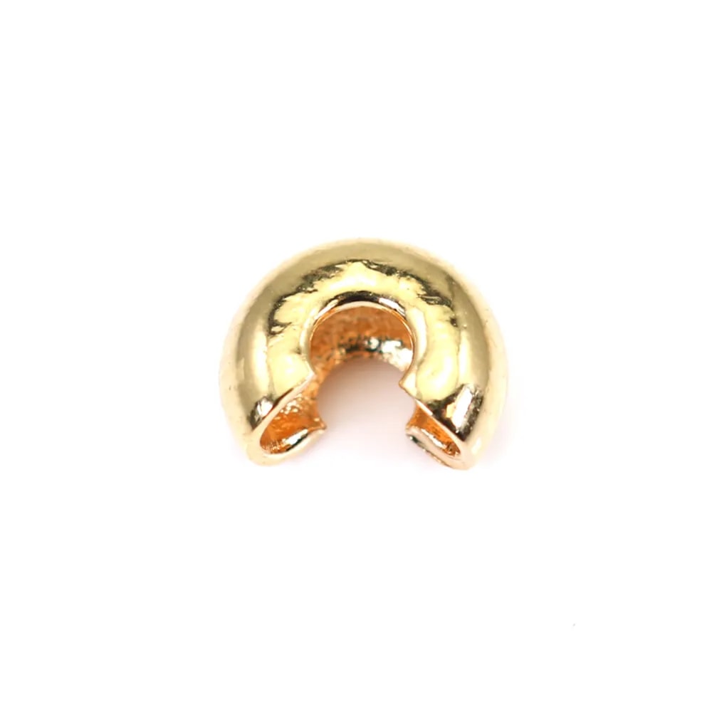 Cache noeud doré à l'or fin 4mm x 10pcs