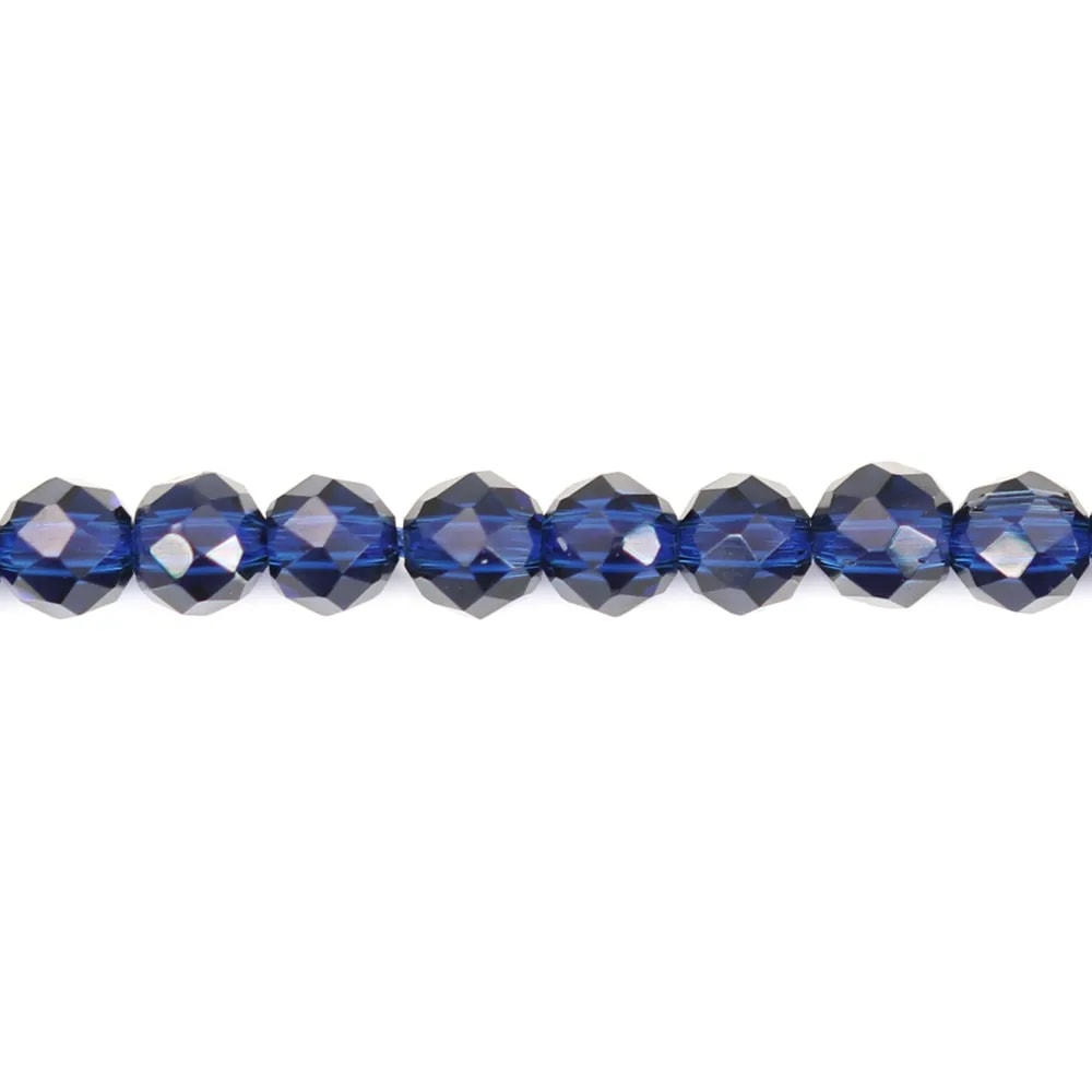Saphir synthétique ronde facette 2mm x 40cm