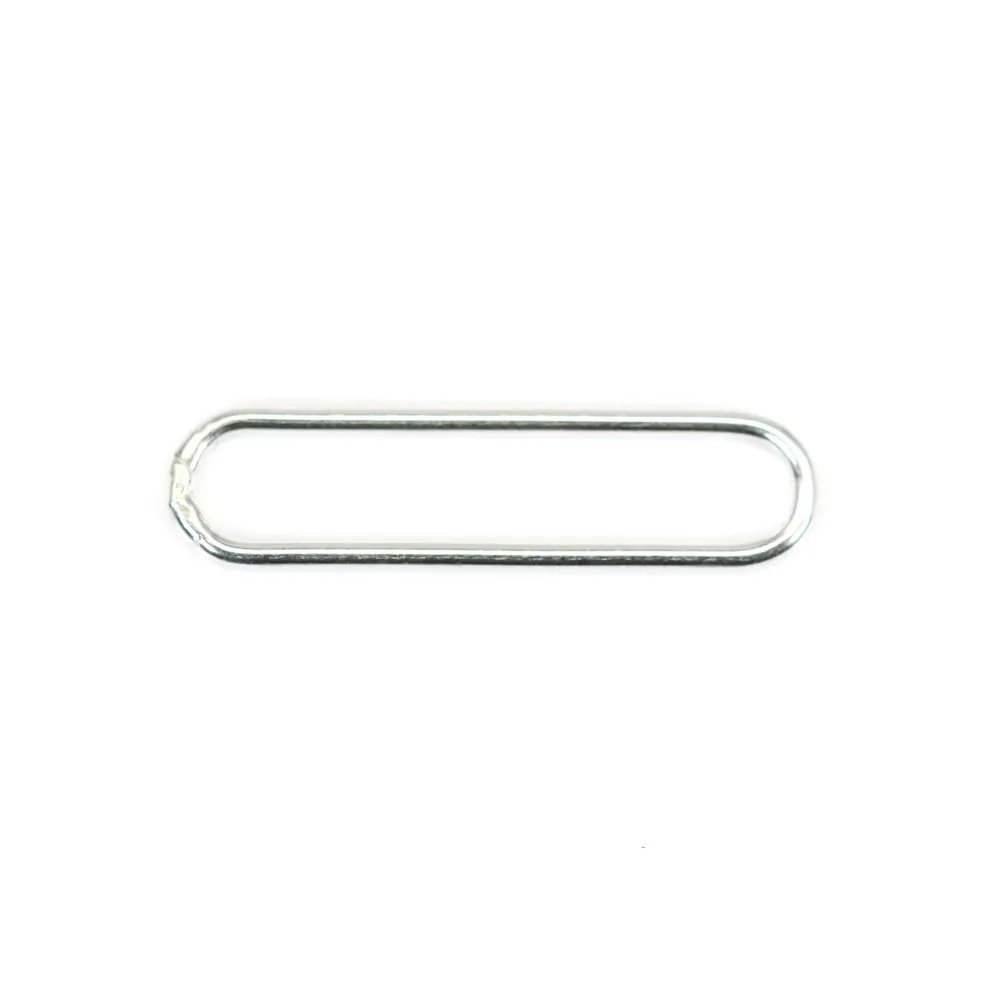 Separador rectangular arredondado 5x21mm Prata 925 x 2pcs