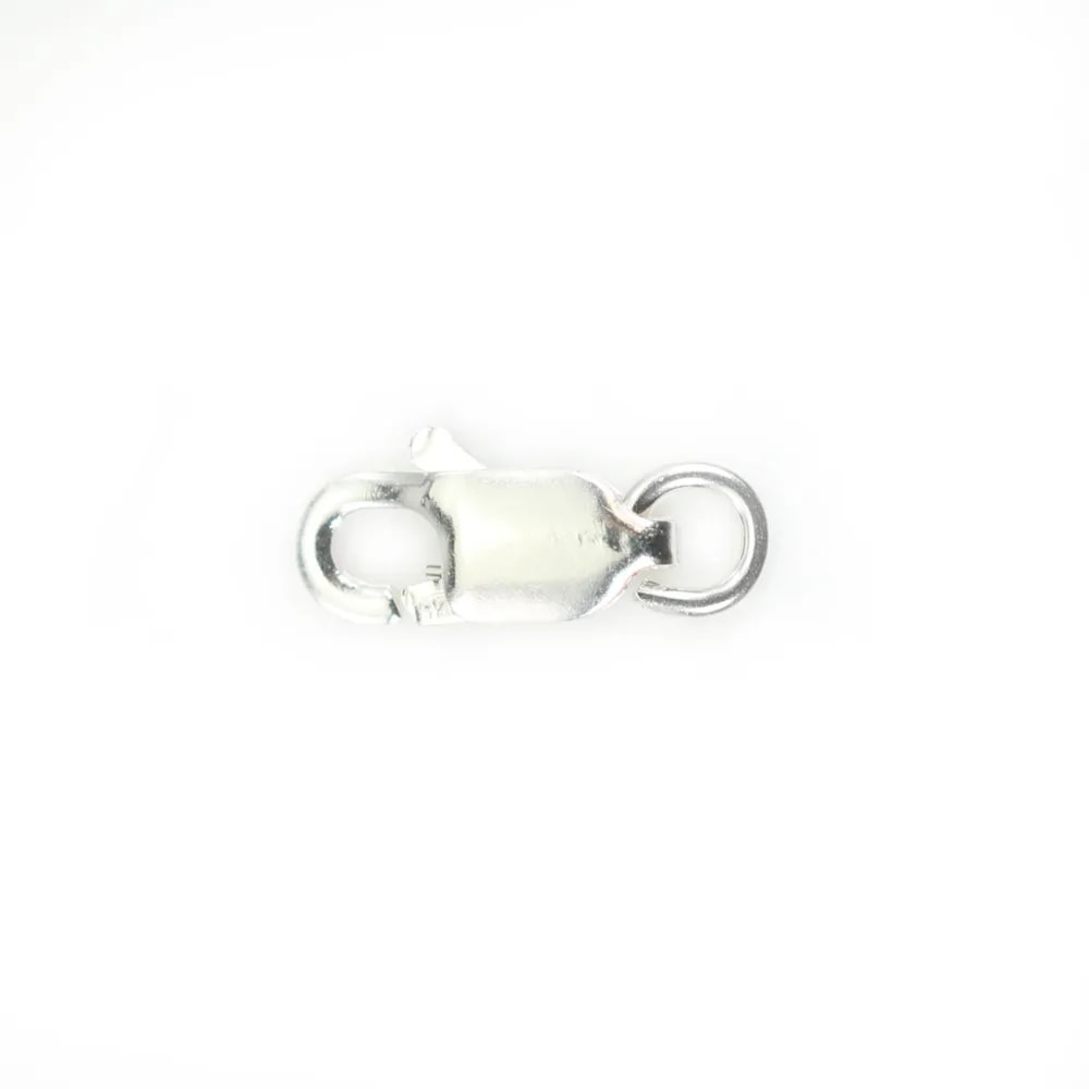 Fermoir mousqueton ovale  Argent 925 4x8mm x 2pcs