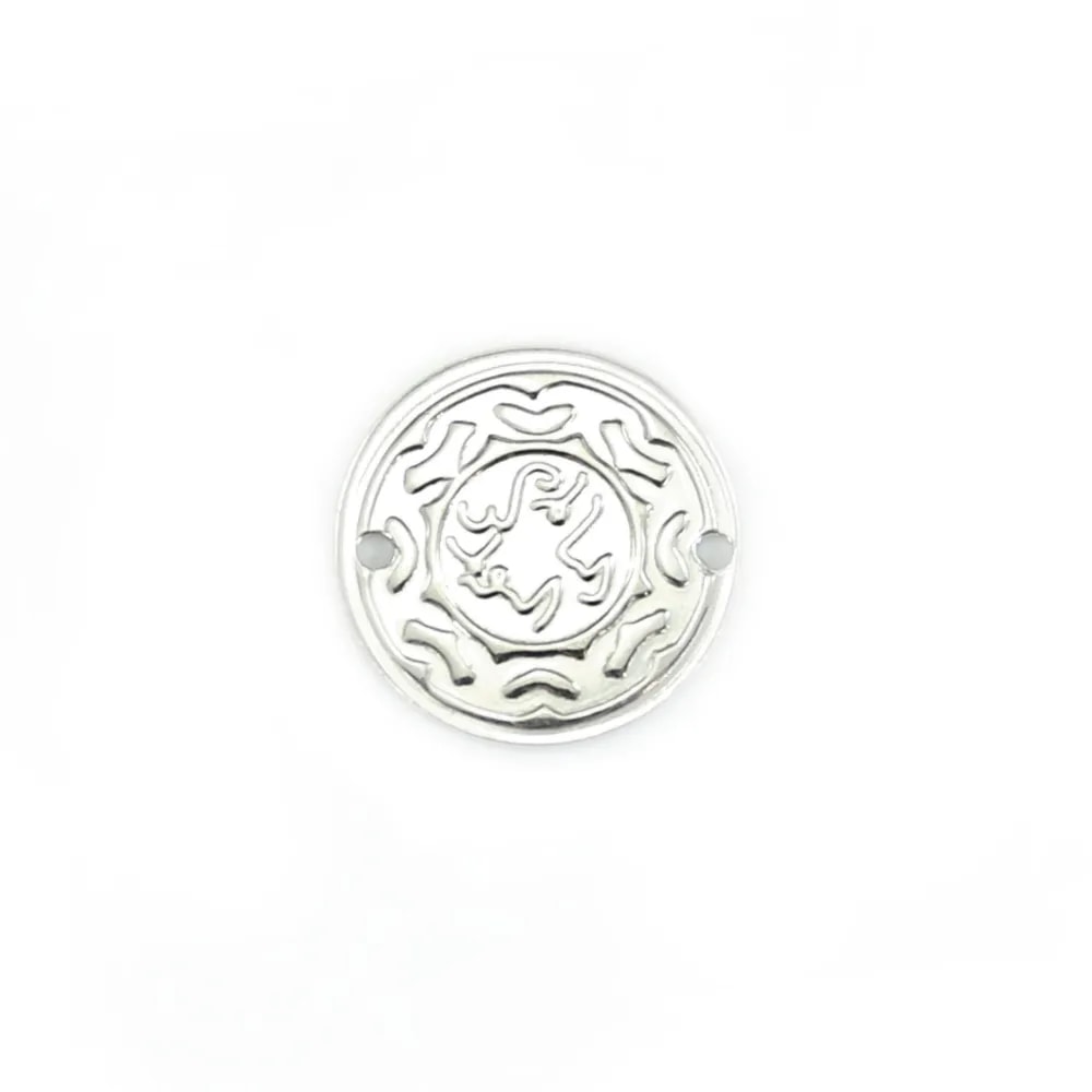 Intercalaire Médaille décoré 12mm Argent 925 x 1pc
