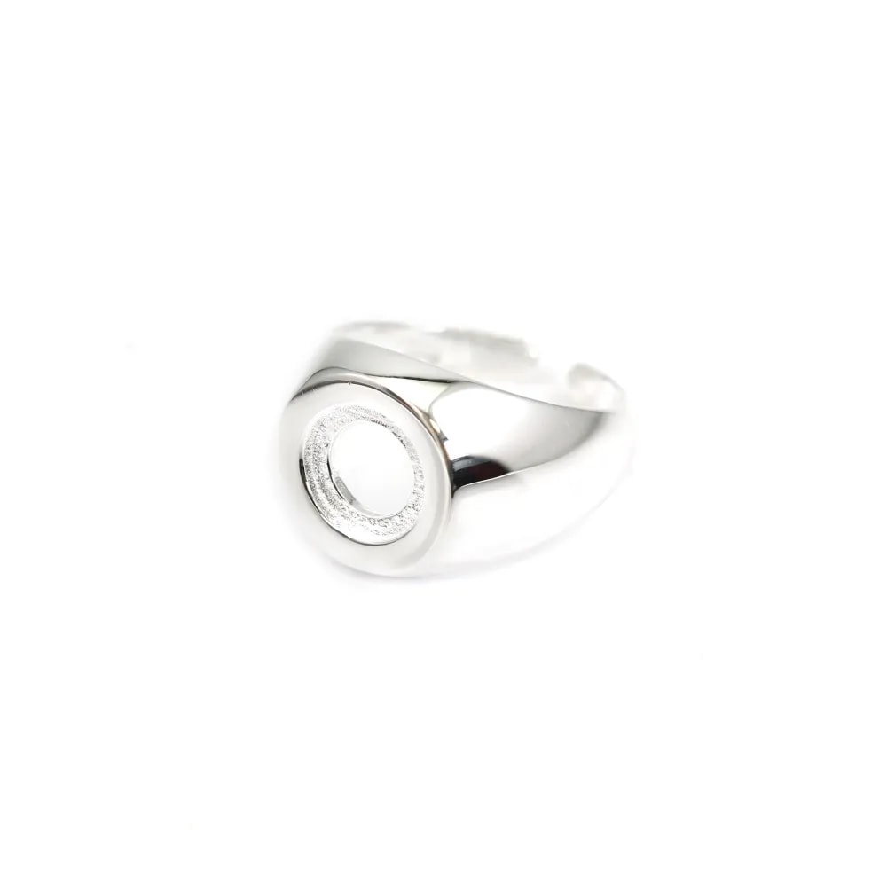Bague réglable support 8mm Argent 925 - Grande taille x 1pc