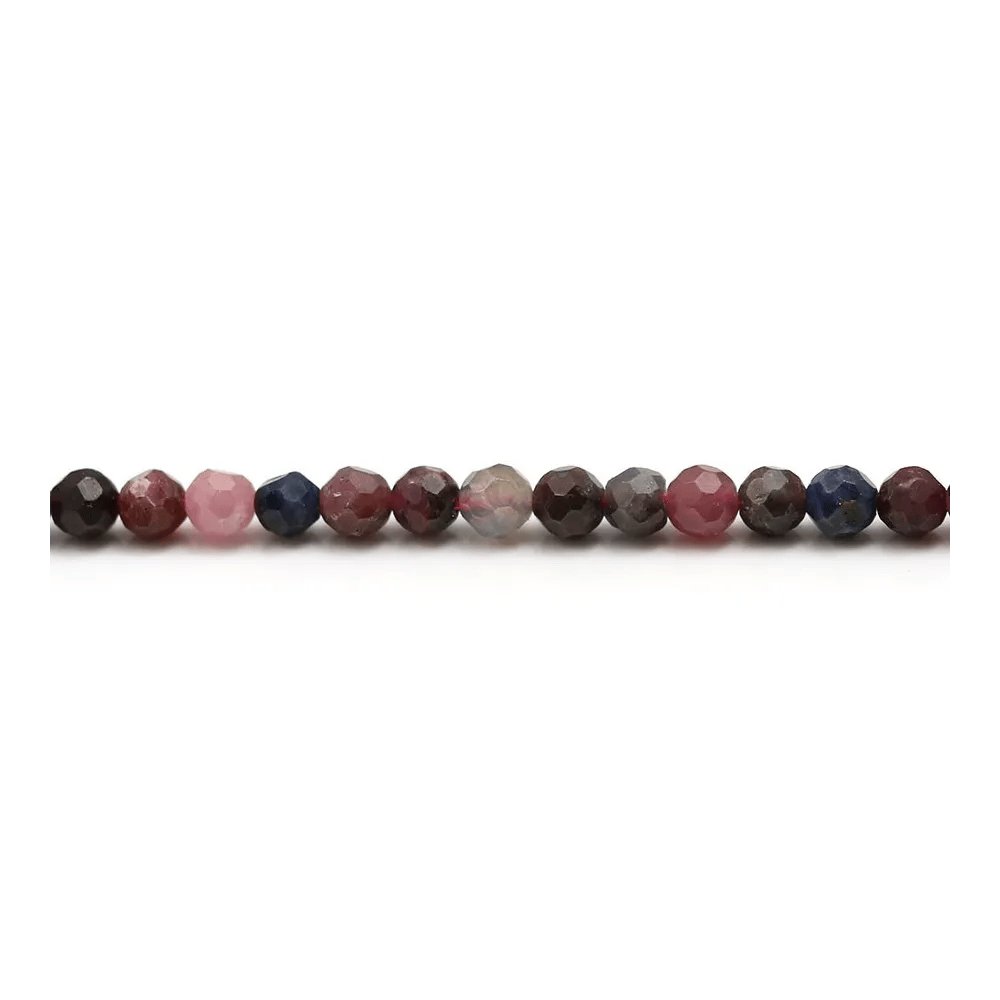 Rubis Saphirs Rond Facette 4mm x 40cm