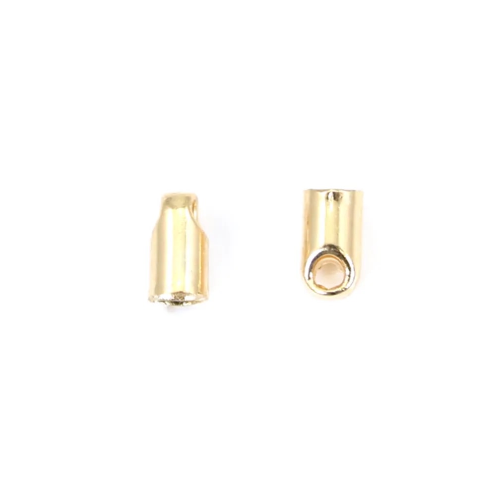 Terminators for 2.0mm thread plated by "flash" gold on brass x 10 pcs