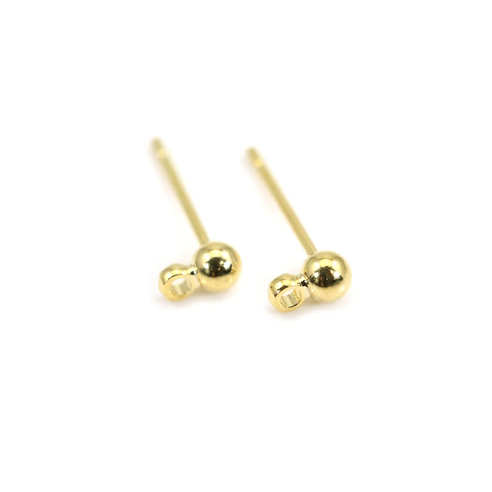 Clou d'oreille en boule 3mm x 10pcs
