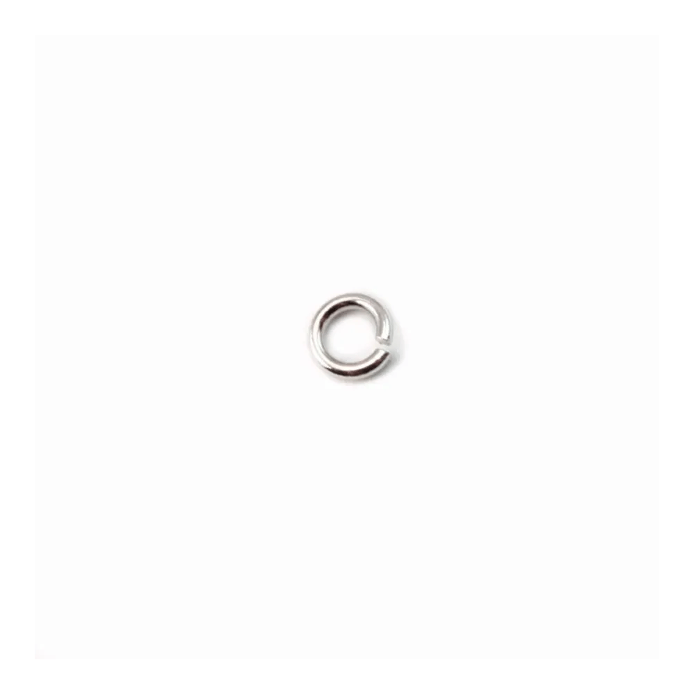 Anneaux ouverts 5x0,6 mm argent 925 rhodie   x 10pcs