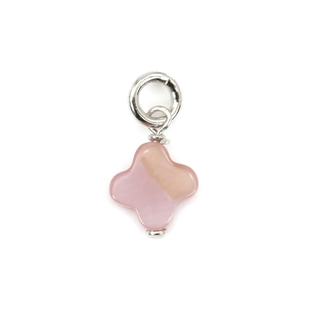 Breloque Saphir ovale facetté 4x6mm - Argent Rhodié  x 1pc