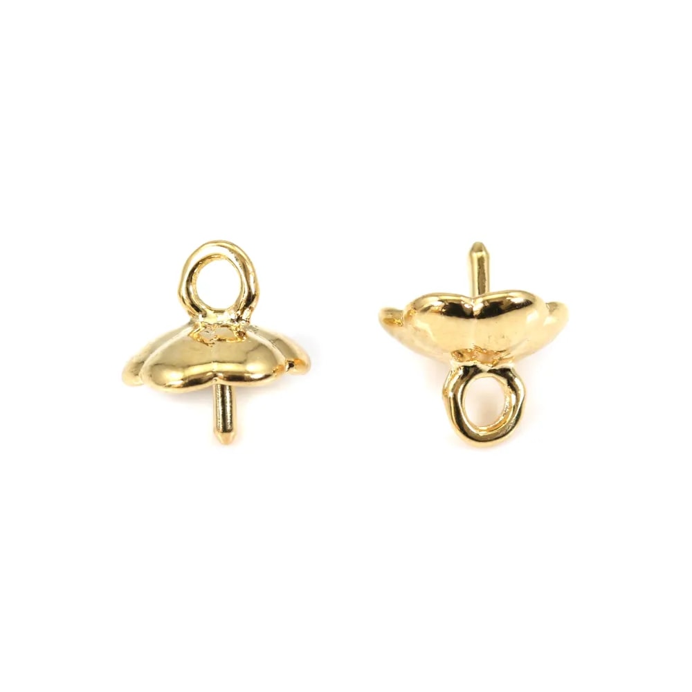 Pendant for half - drilles by "flash" gold on brass 5.6mm x 10pcs
