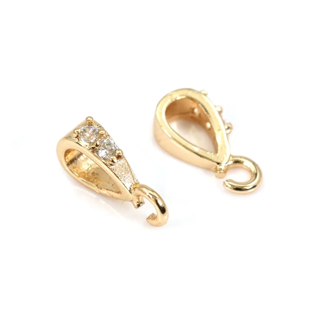  Pendant by "flash" Gold on brass 2.6x9.5mm x 2pcs