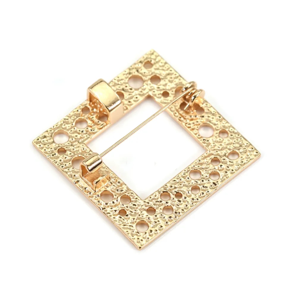 Croix dorée sur laiton 14x19mm x 2pcs