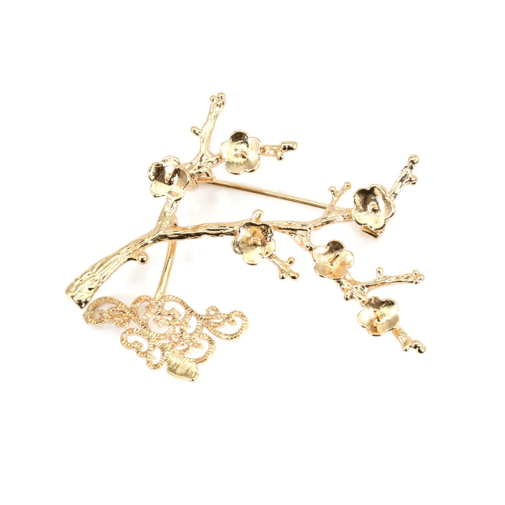 Broche pendentif fleur dorée x 1pc