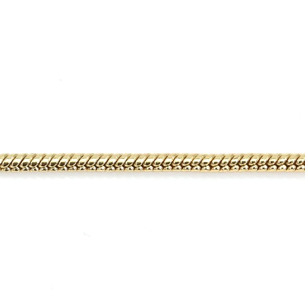Chaîne serpentine flash or sur laiton 1.4mm x 1M
