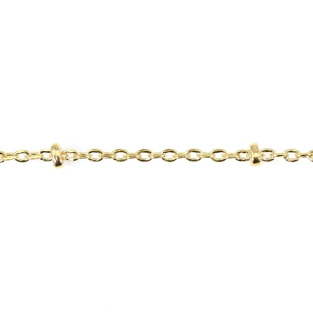 Chaîne maille fantaisie boule flash or 1.5x2mm x 1M